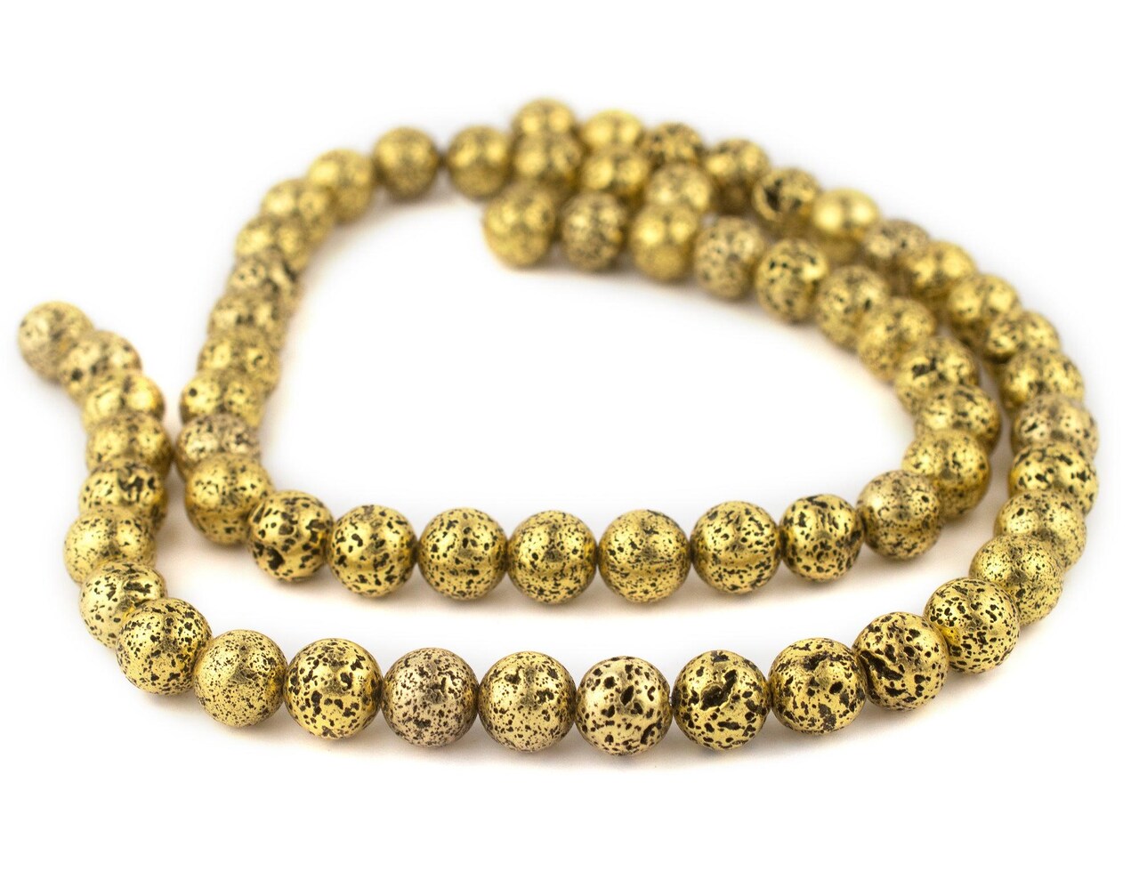 The Bead Chest® Metallic Electroplated Lava Beads, 15 Inch Strand, Available in 6 Colors